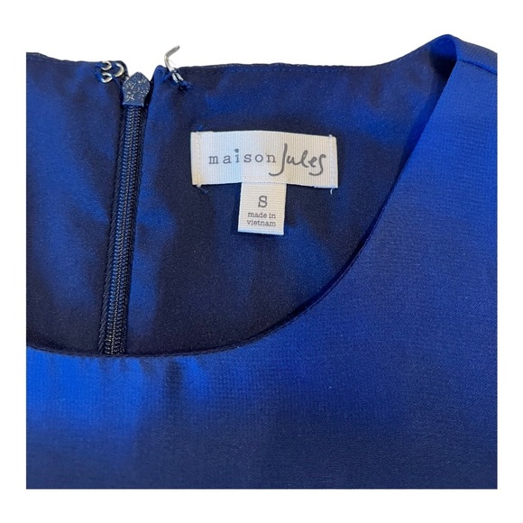 Maison Jules  Floral Print Sleeveless Casual Dress 71087MJ Blue combo Small - Picture 2 of 15